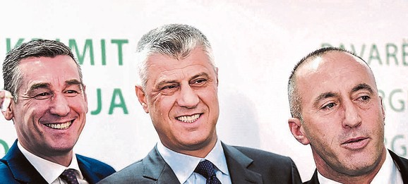 Kadri Veselji, Hašim Tači i Ramuš Haradinaj