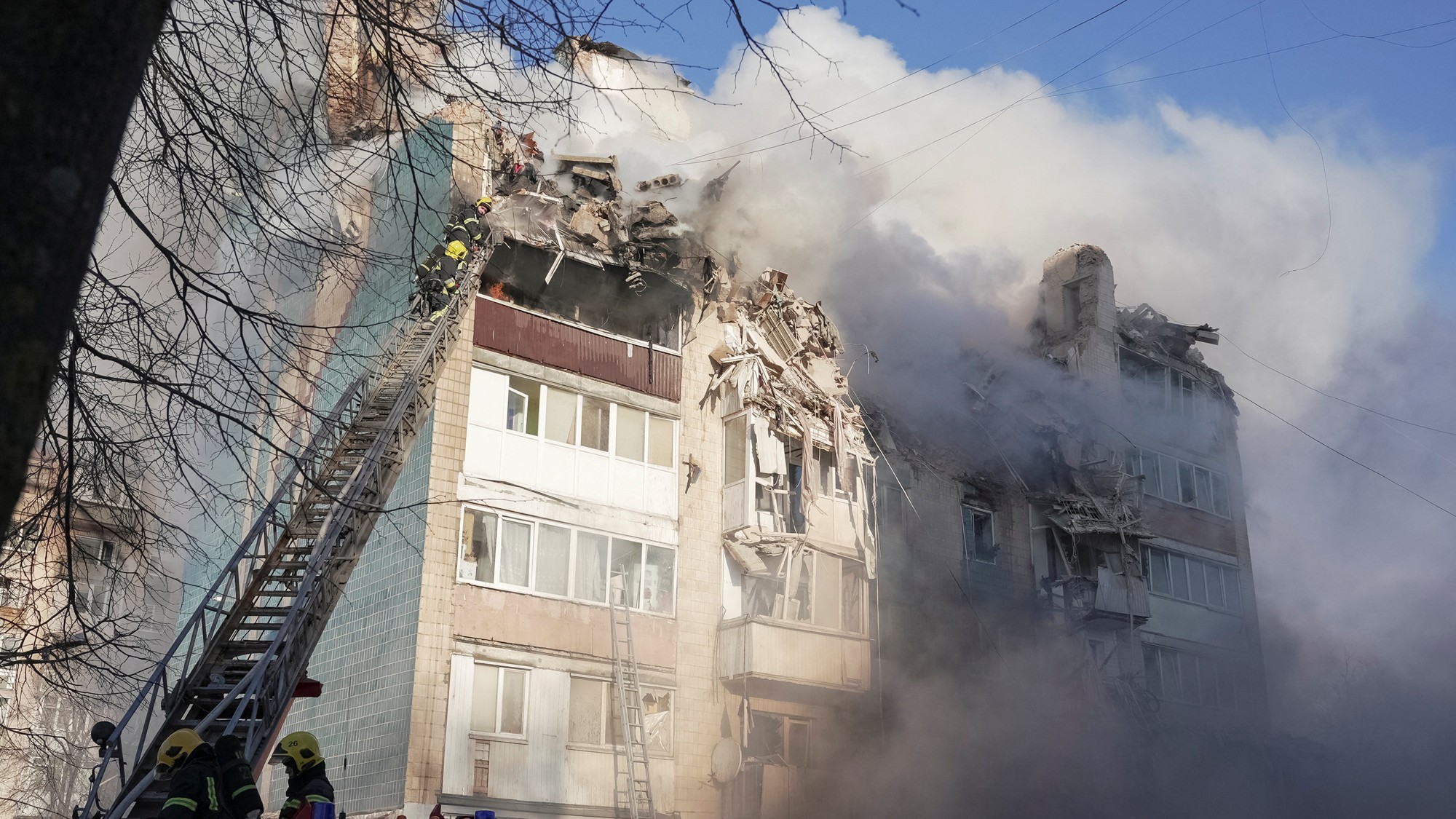 Ruský útok v Ternopile.