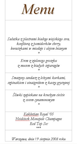 MSZ ujawnia wielką tajemnicę menu dla Rice