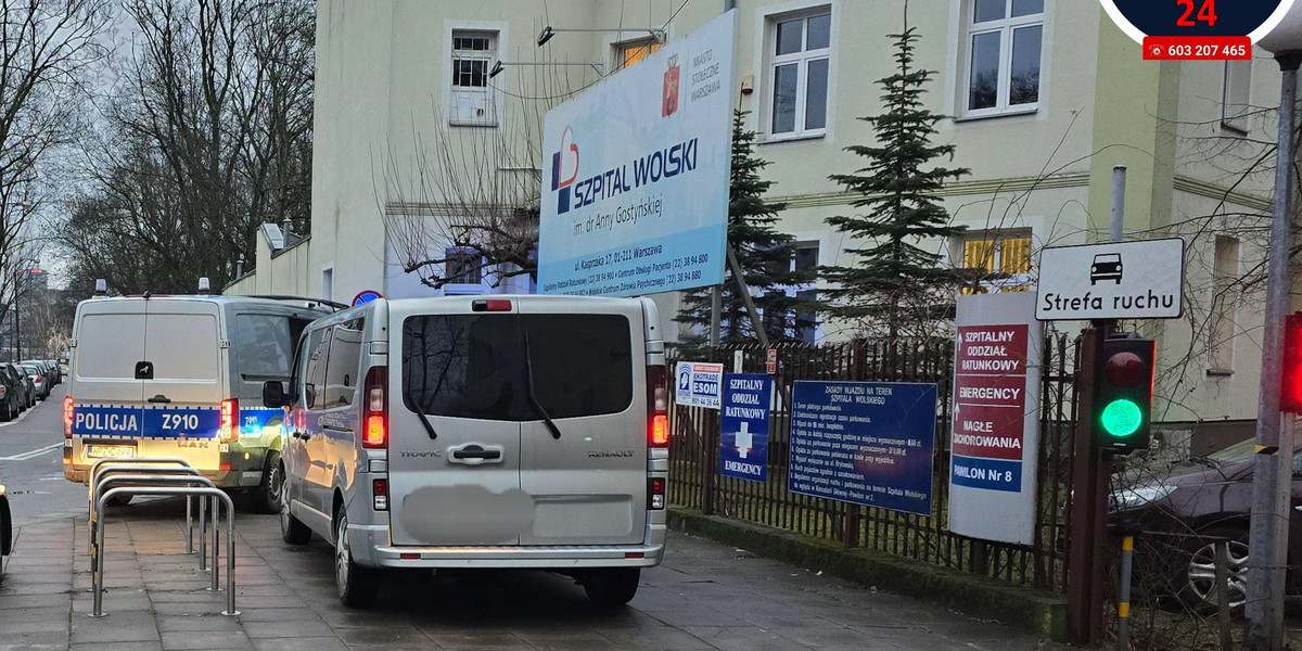 Atak nożownika w Szpitalu Wolskim w Warszawie.