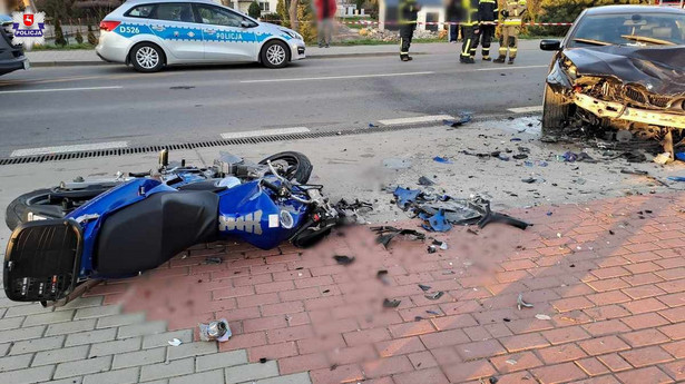 Śmiertelny wypadek motocykla