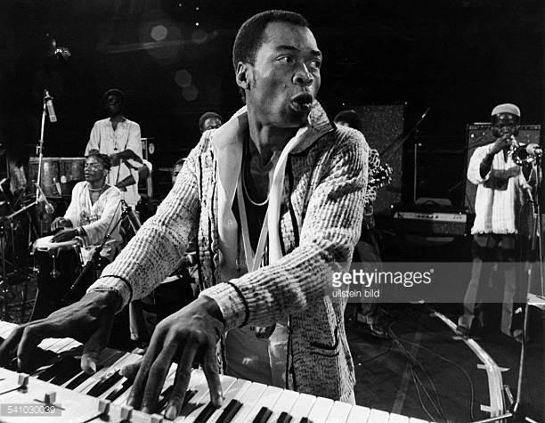 Fela Kuti showing his mastery skills on the piano [GettyImages] 