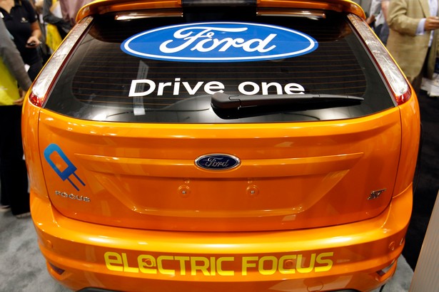 Ford Focus Electric na pokazie Plug-In 2010 w San Jose w USA. Fot. Tony Avelar/Bloomberg