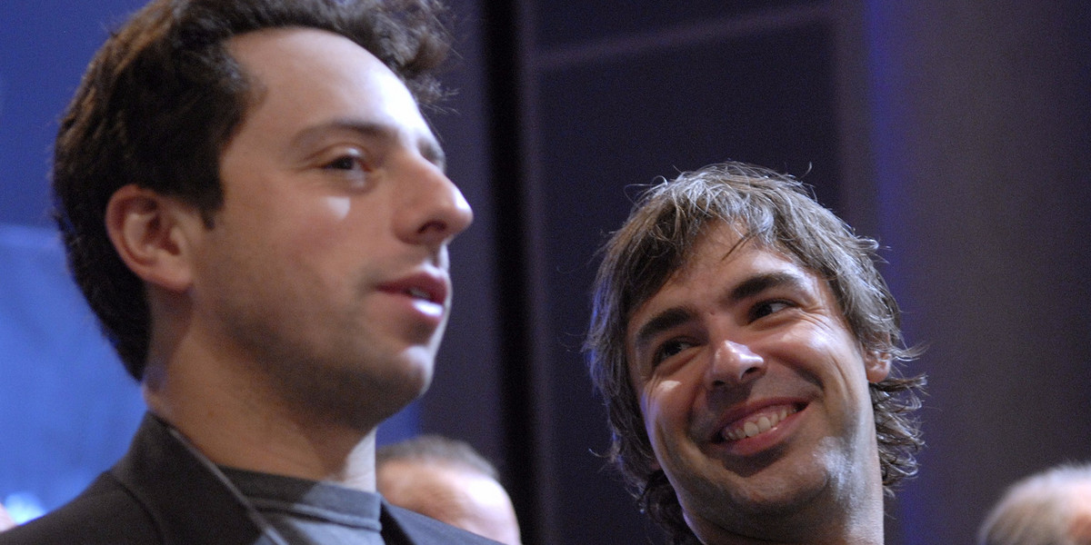 Google cofounders Larry Page and Sergey Brin.