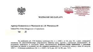 Fałszywe wezwanie KRRiT