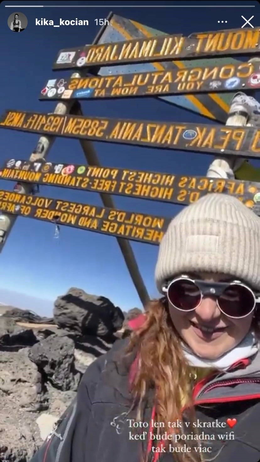 Kristína vyliezla Kilimandžáro.