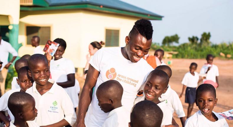 Watch as Chelsea, Newcastle, and Everton help finish Christian Atsu's school in Ghana in the video