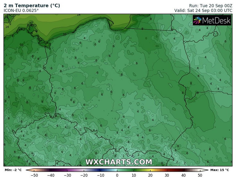 Temperatura o porankach spadać może lokalnie do 0-5 st. C, a przy gruncie do ujemnych wartości