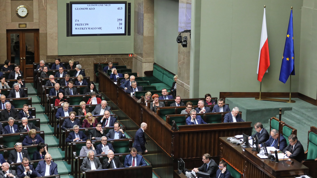 Nowela ustawy, która ujawni zarobki kadry kierowniczej w NBP oraz będzie regulować wysokość jej wynagrodzeń, została uchwalona przez Sejm dziś w nocy. Zgodnie z nowelą, maksymalne wynagrodzenie np. dyrektorów, nie będzie mogło przekroczyć 0,6-krotności wynagrodzenia prezesa NBP. Za uchwaleniem ustawy głosowało 352 posłów, przeciw było 18, wstrzymało się od głosu 41 parlamentarzystów. Teraz nowela ustawy trafi pod obrady Senatu.