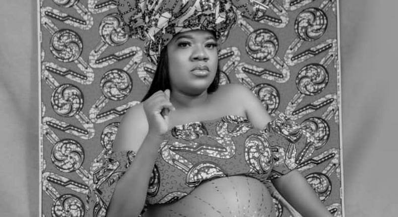 The first photo of Toyin Abraham and her newborn baby has made its way to the Internet [Instagram/NkechiSunday]