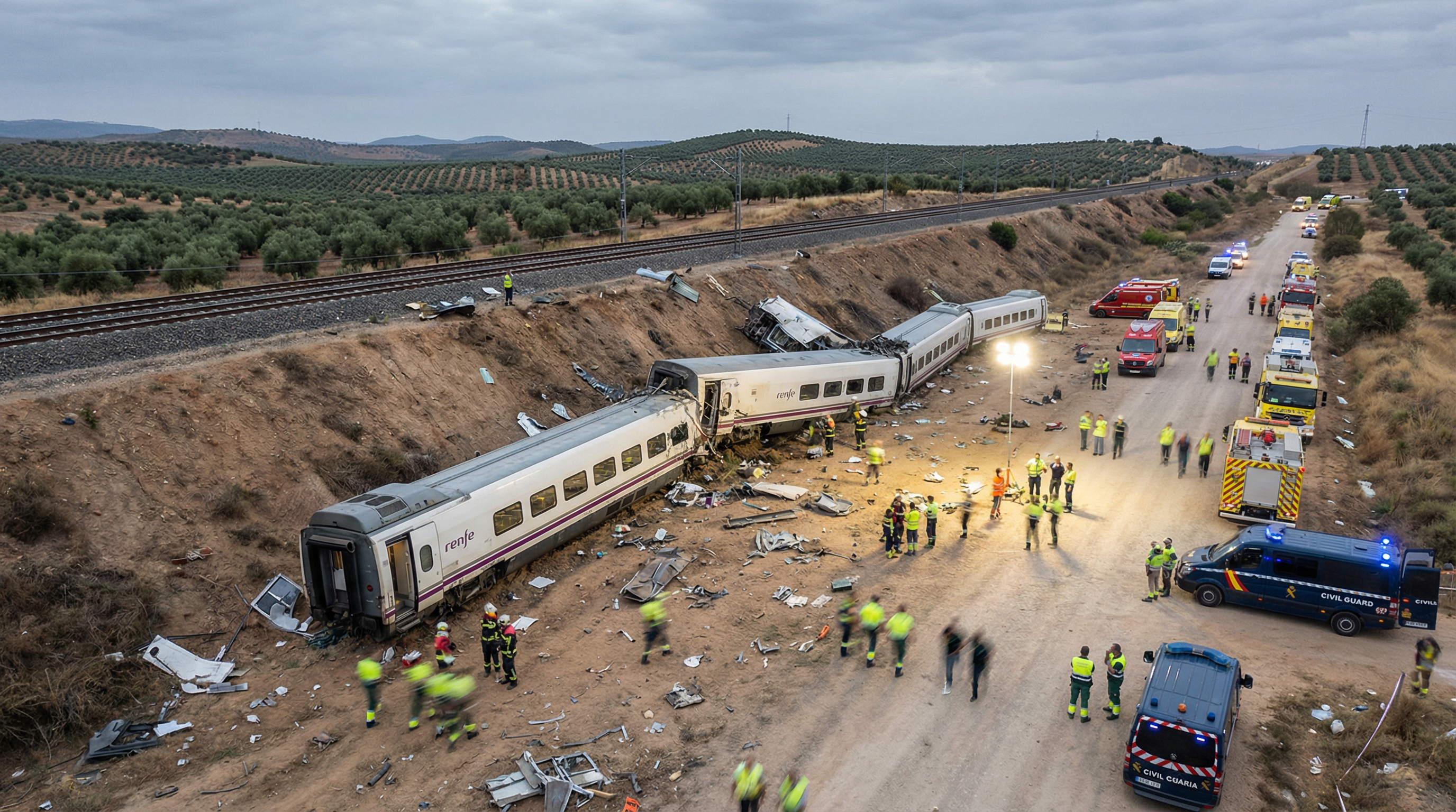20 segundos entre descarrilamiento y colisión: demasiado poco para el freno de emergencia
