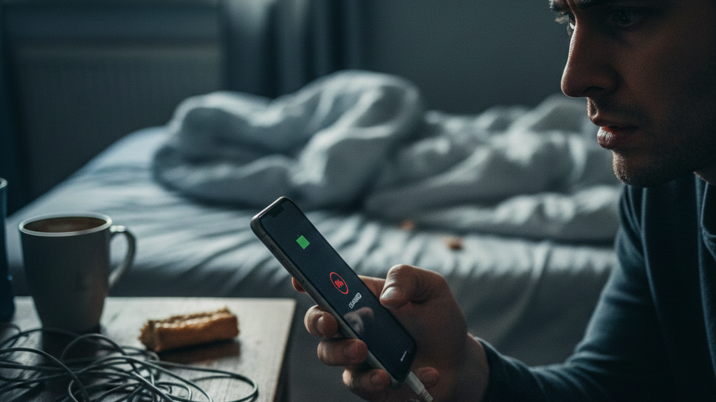 Obavy pri nabíjaní smartfónu - ilustračné foto