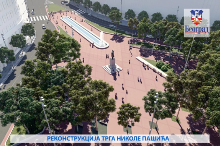 Ovako će Trg Nikole Pašića izgledati posle rekonstrukcije