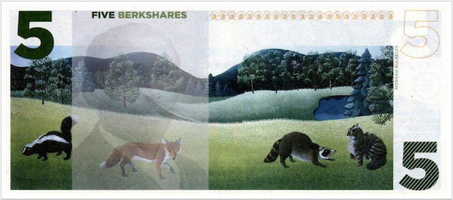 Jeden z banknotów w BerkShare