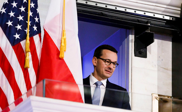 Premier Morawiecki z wizytą w USA. Szef rządu otworzył sesję nowojorskiej giełdy