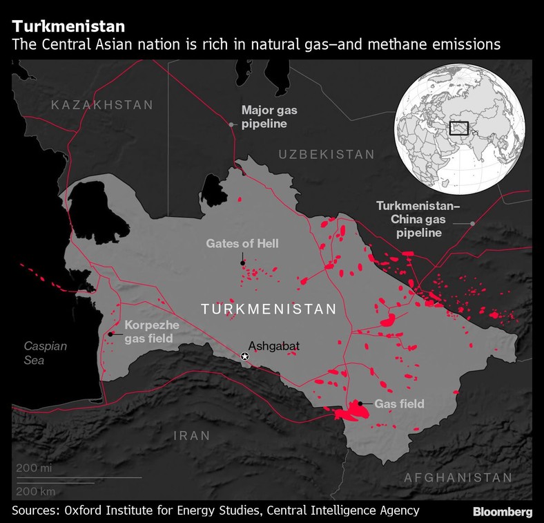 Turkmenistan - gaz ziemny i emisje metanu