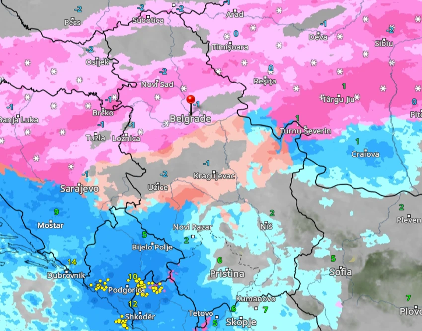 Vreme za Badnji dan u 5 časa