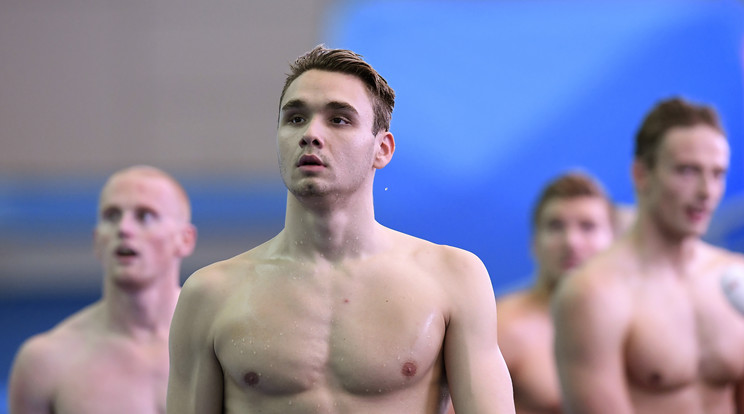 Milák Kristóf a kvangdzsui úszó-világbajnokság után ismét munkába állt.  /Fotó: MTI/Kovács Tamás