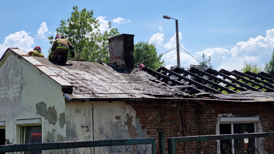 Pożar w budynku pofabrycznym przy Jana Pawła w Łodzi