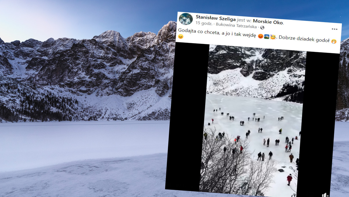 Tatry. Tłumy turystów spacerowały po rozmarzającym lodzie na Morskim Oku [WIDEO]