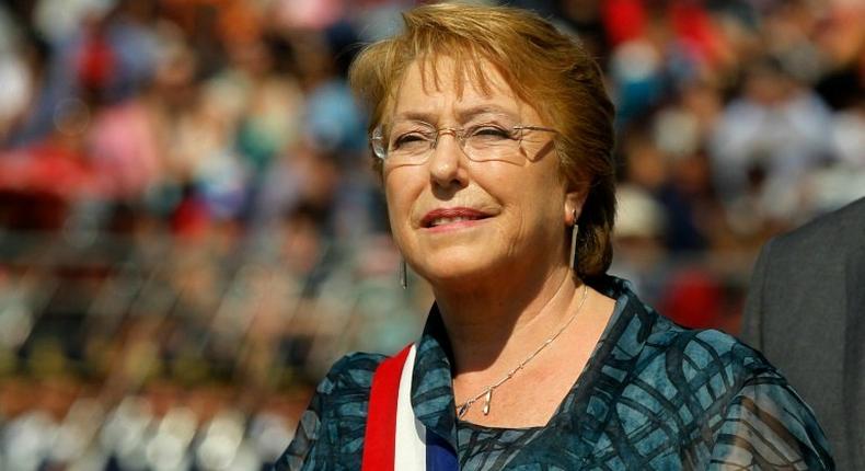 Chilean President Michelle Bachelet takes part in celebrations for the 206th anniversary of the country's independence, in Santiago on September 19, 2016