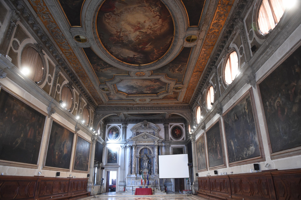 Wnętrze budynku Scuola Grande di San Giovanni Evangelista