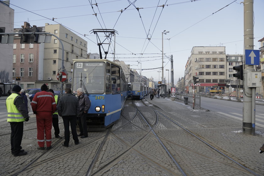 Awaria hamulca w tramwaju linii 23 we Wrocławiu