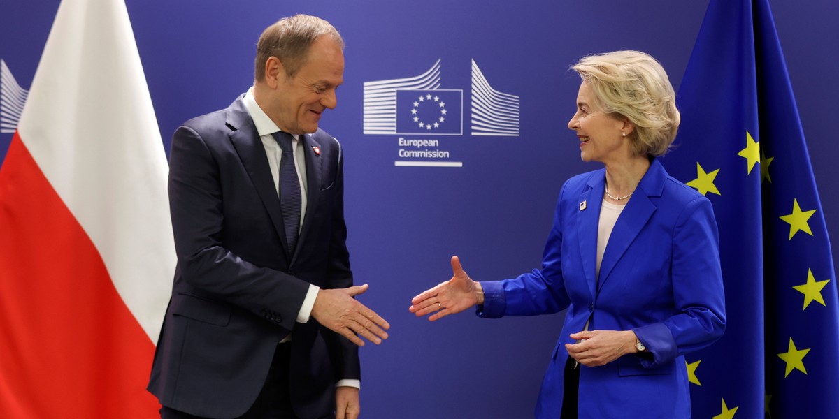 Donald Tusk i Ursula von der Leyen