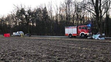 Tragiczny wypadek koło Dąbrowy Chełmińskiej. 19-latek zginął po uderzeniu w drzewo