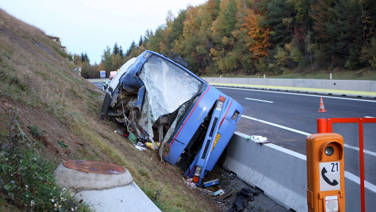 WYPADEK węgierskiego autokaru