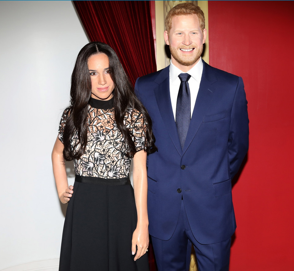 Woskowe figury Meghan Markle i księcia Harry'ego