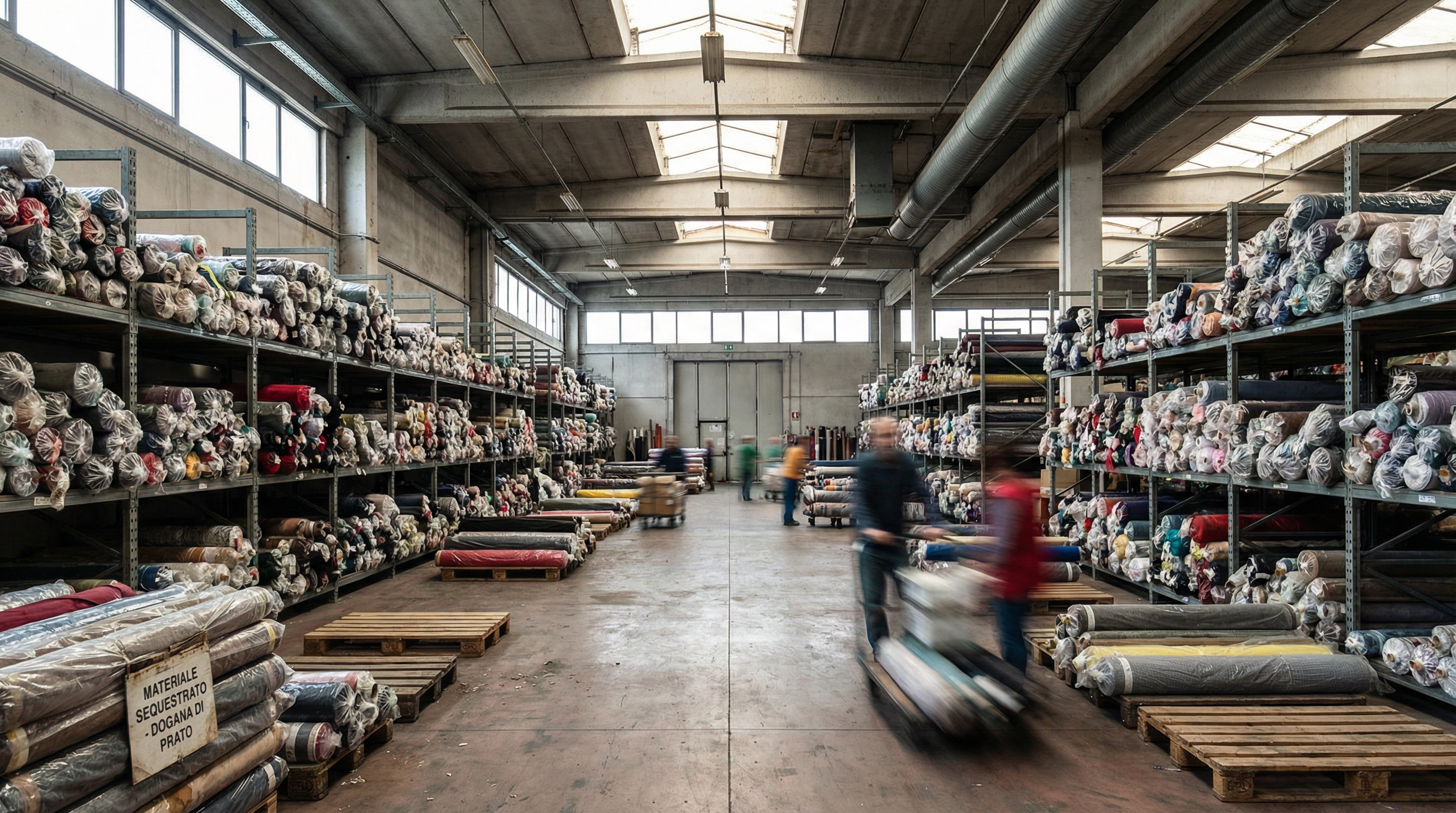 2,3 milioni di metri di tessuto sequestrati nella maxi-frode doganale di Prato