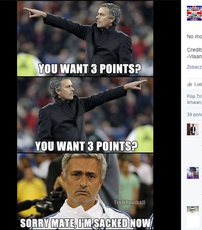 Memy po zwolnieniu Jose Mourinho z Chelsea. GALERIA