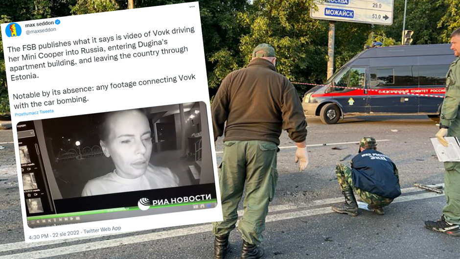 FSB pokazała podejrzaną w sprawie zabójstwa Darii Duginy (twitter.com/maxseddon)