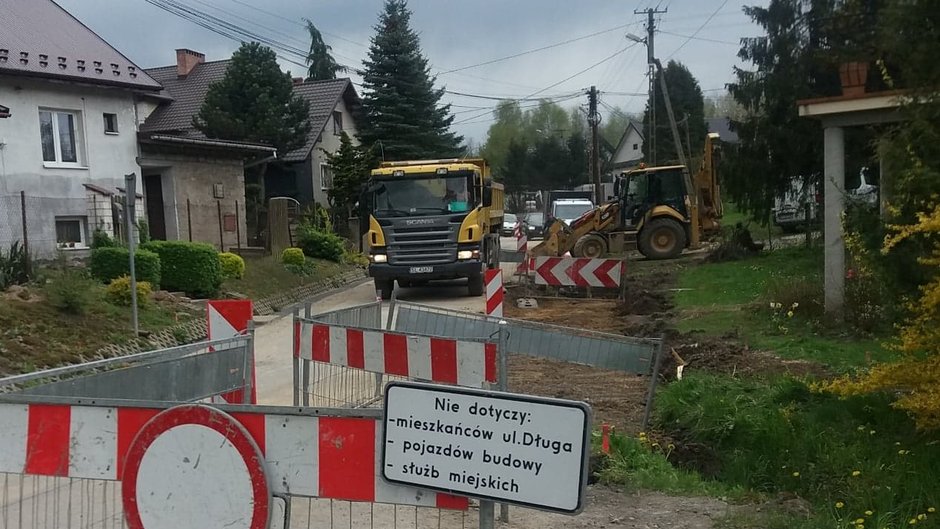 Remont ulicy Długiej w Wieliczce