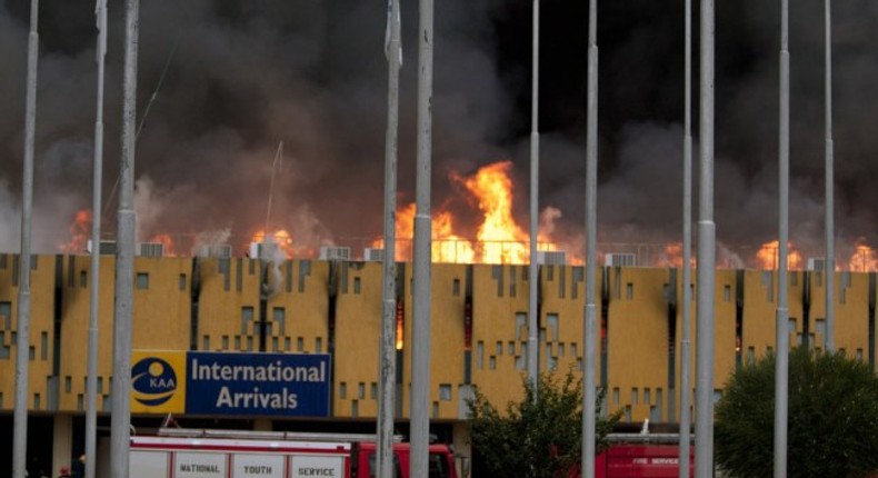 File Image of a fire at JKIA