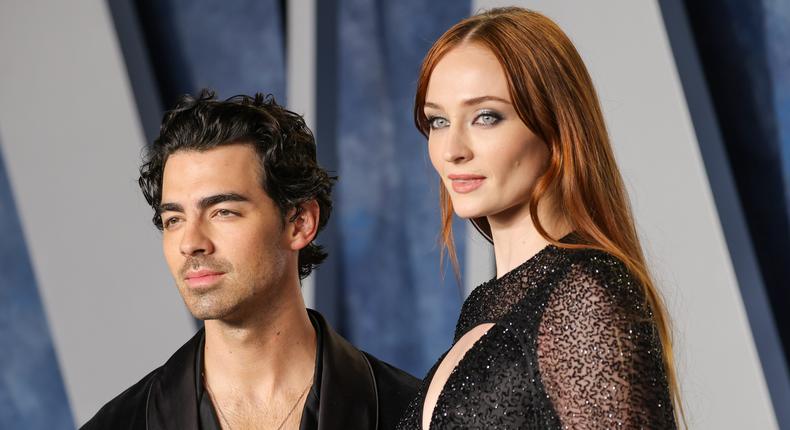 Joe Jonas and Sophie Turner attend the 2023 Vanity Fair Oscar Party.Amy Sussman/Getty Images
