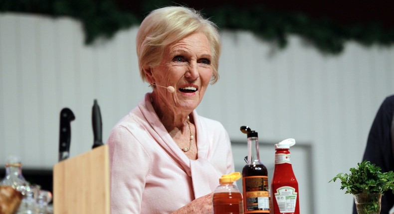 Mary Berry is pictured at the BBC Good Food Show in 2018.MelMedia/Getty Images