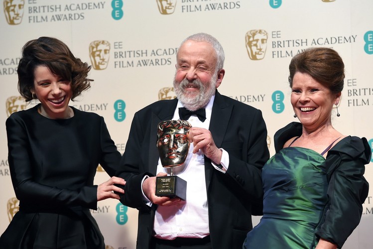 Mike Leigh z Sally Hawkins i Imeldą Staunton