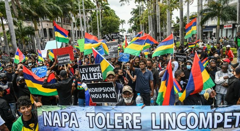It was the biggest protest in Mauritius in decades