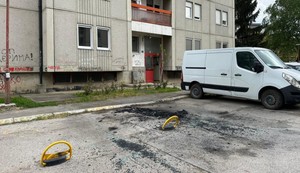 Mesto na kom je zapaljen automobil u Čačku