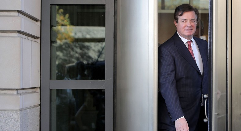 Former Trump campaign manager Paul Manafort leaves the Prettyman Federal Courthouse following a hearing November 2, 2017 in Washington, DC.