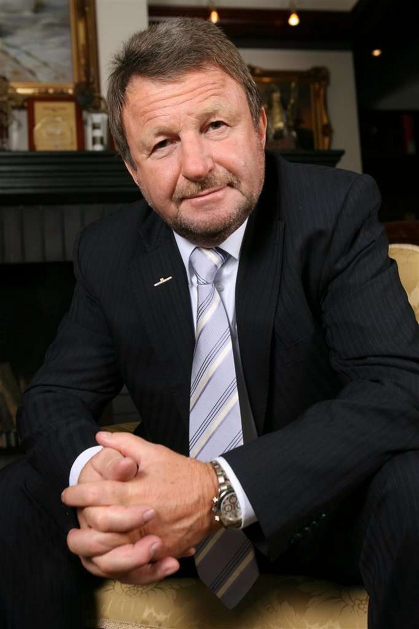 Józef Wojciechowski, właściciel Polonii Warszawa jest niezadowolony z gry Brazylijczyka Bruno.