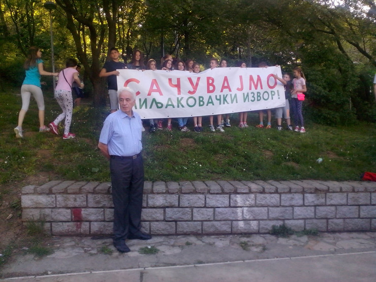 Protest građana koji žele da sačuvaju Miljakovački izvor