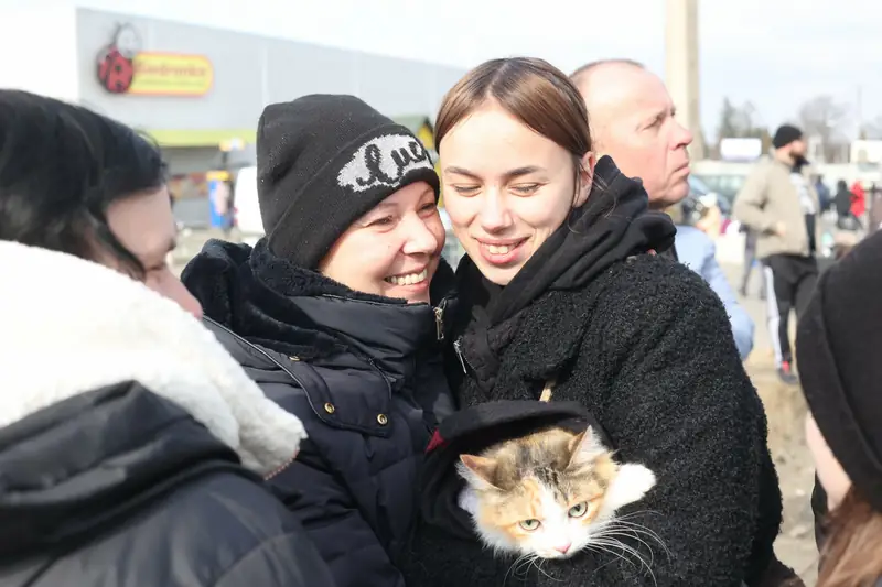 Przejście graniczne z Ukrainą w Medyce Fot. ANDRZEJ IWANCZUK/REPORTER