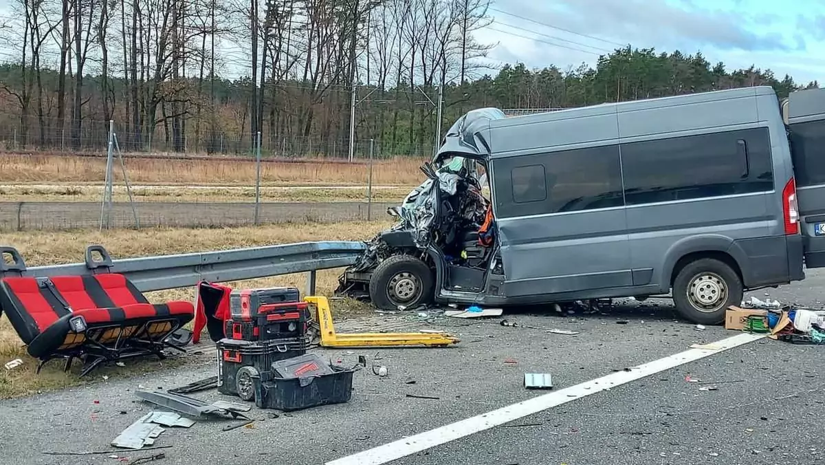 wypadek na autostradzie A4 między Brzeskiem i Tarnowem