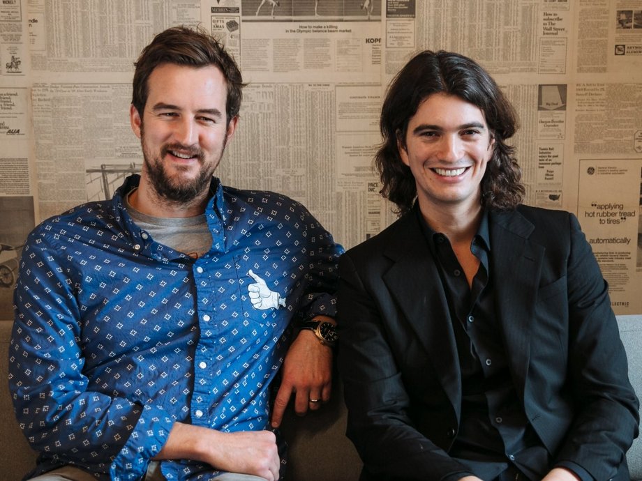 Założyciele WeWork - Miguel McKelvey (l) i Adam Neumann