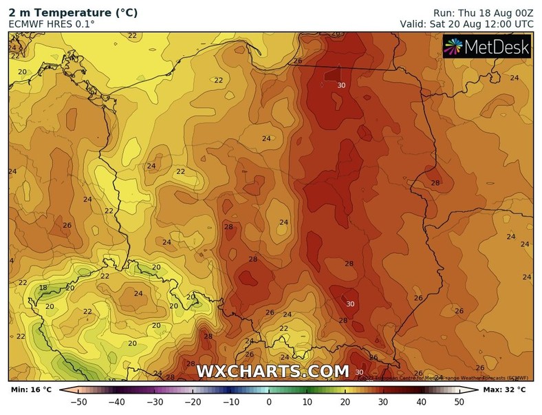 Upał od zachodu zacznie ustępować.