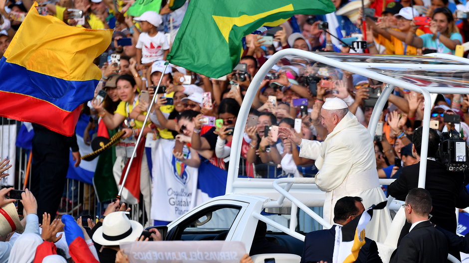 Papież Franciszek podczas Światowych Dni Młodzieży w Panamie