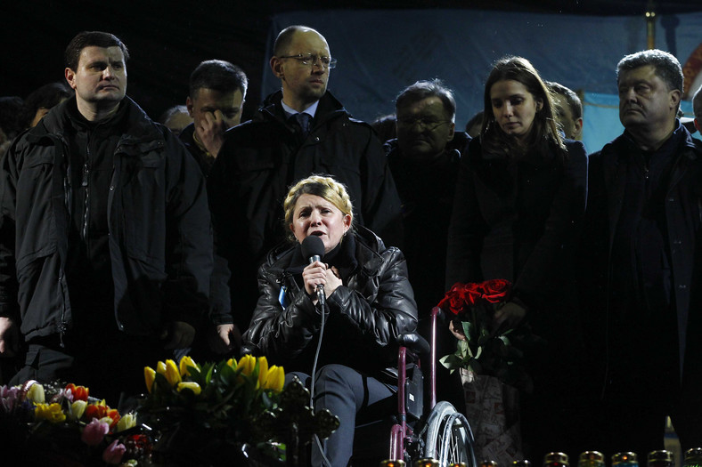 Julia Tymoszenko tuż po uwolnieniu z kolonii karnej w 2014 r.